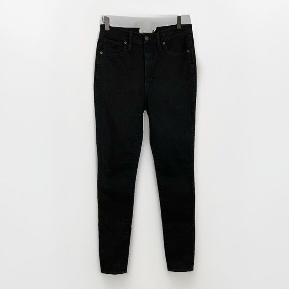 Madewell Jeans Women’s 28T Black Denim 10" High Rise Skinny Tall Casual - Picture 1 of 11